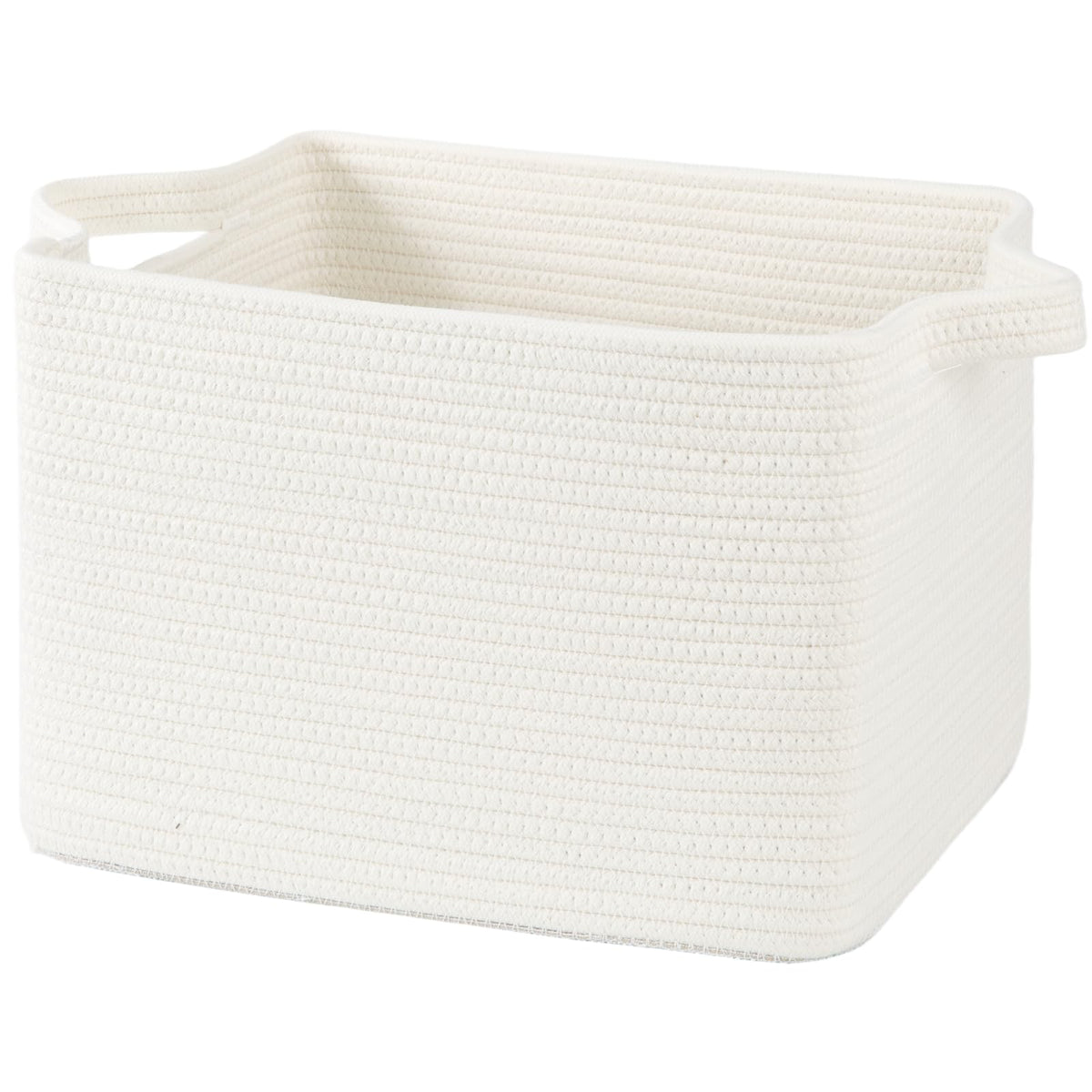 OIAHOMY Woven Storage Basket, Small Baskets for Organizing Brown & White