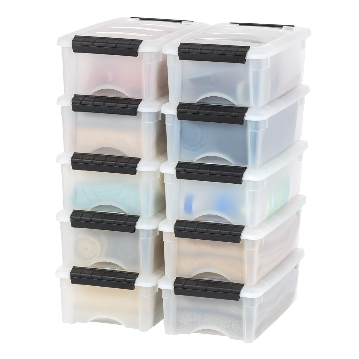 IRIS USA 6-Pack 72 Quart Storage Bins with Lids, Clear