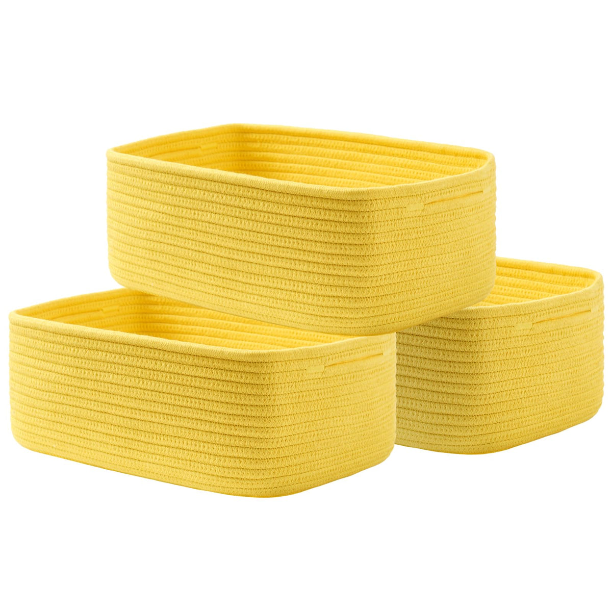 KALLAX Small Woven Storage Basket for Organizing, 12 x 8 x 4.5 inch, 3 Pack