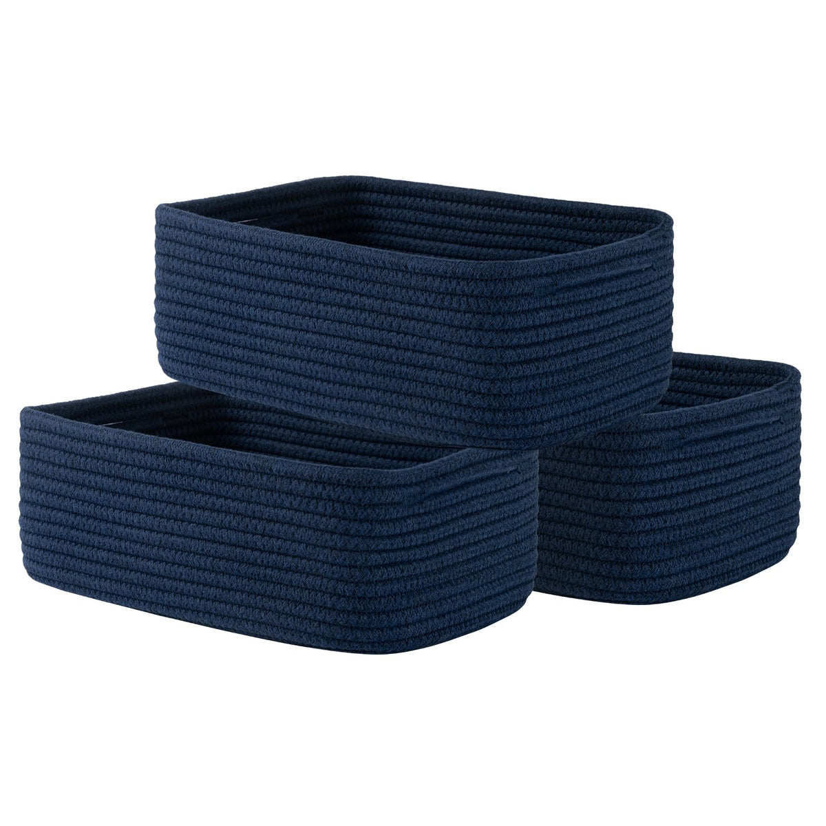 KALLAX Small Woven Storage Basket for Organizing, 12 x 8 x 4.5 inch, 3 Pack