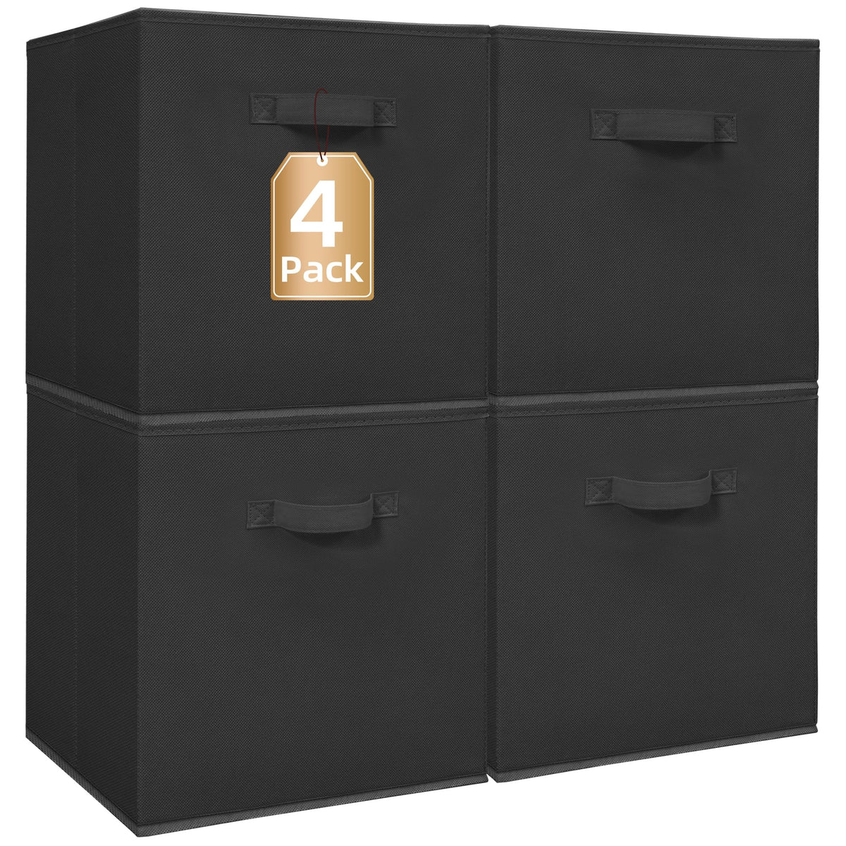 STORAGE MANIAC Storage Cubes, 11 Inch 6 Pack Collapsible Fabric Shelf Bins