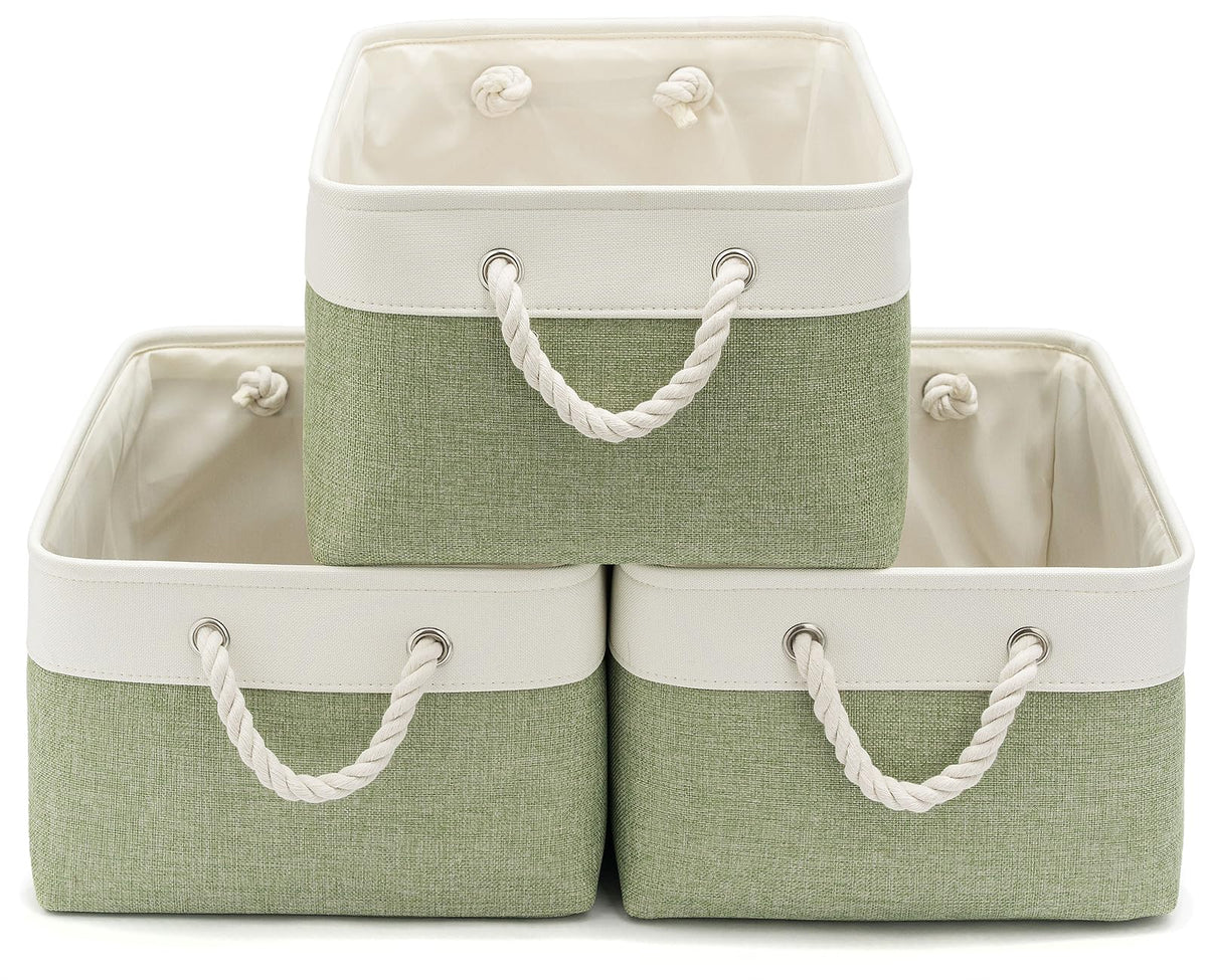 15.7x11.8x8.26 Inch Fabric Large Storage Bins with Handles 3 Pack