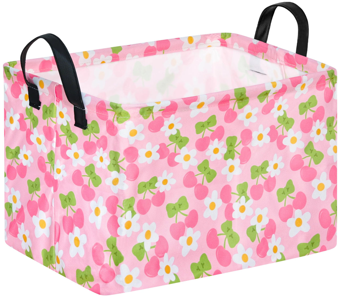 Spring Flower Gift Storage Basket Rectangle Storage Organizer for Nursery Hamper Home Bedroom Laundry Hamper Shelf Baskets.