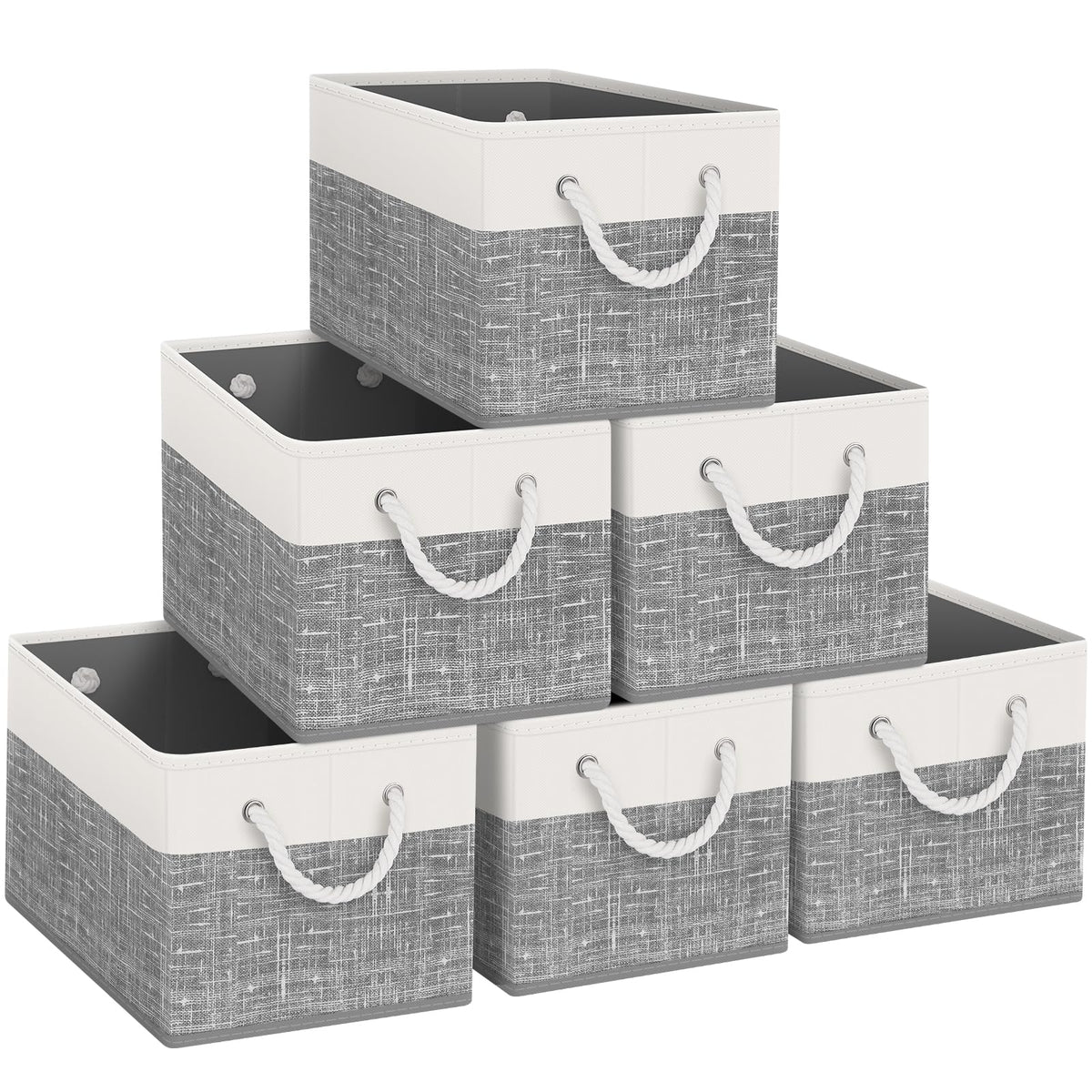 Fab totes Storage Bins Foldable Storage Baskets with Rope Handles