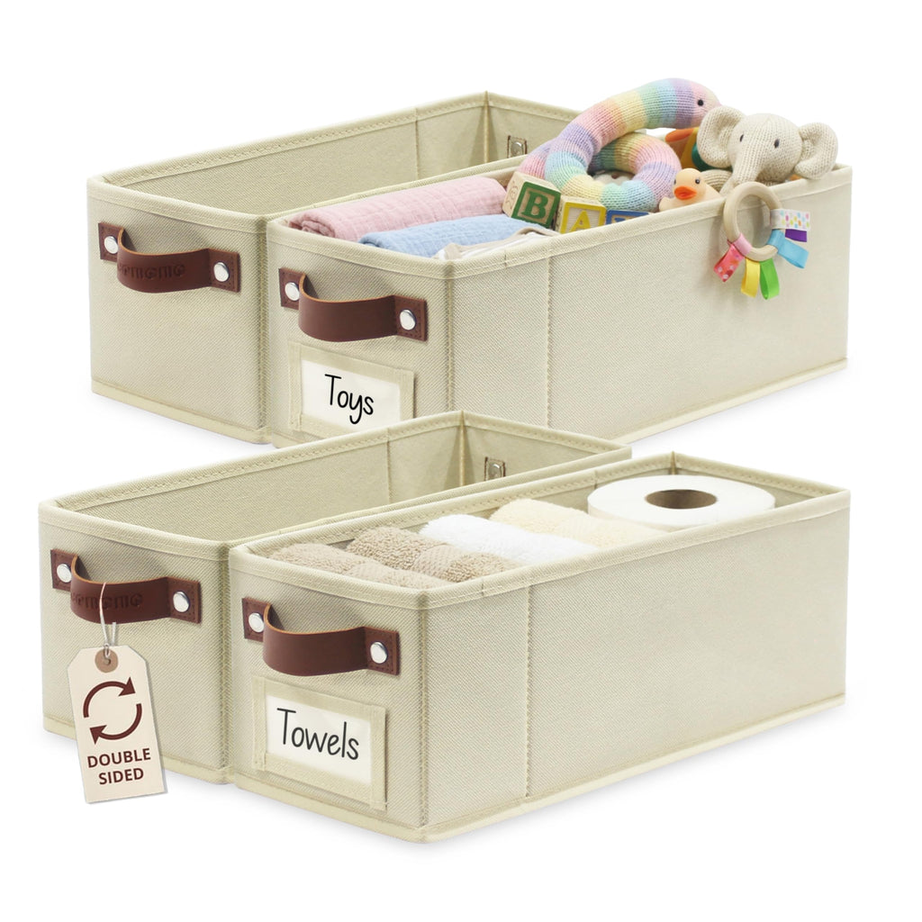 DECOMOMO Storage Bins, Cube Storage Bin with Labels