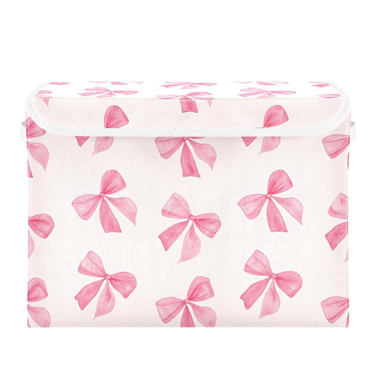 Vintage Colorful Herbs and Wild Flowers Floral Storage Bins with Lids and Carrying Handle,Foldable Storage Boxes Organizer Containers Baskets Cube with Cover for Home Bedroom Closet Office
