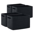 OIAHOMY 4 Pack Storage Baskets for Organizing 15L Cube Storage Bins Brown