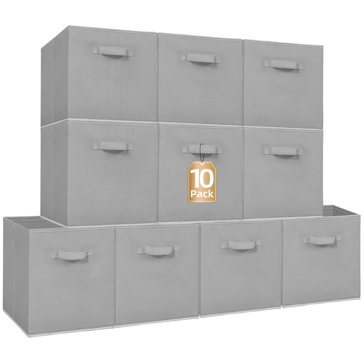 STORAGE MANIAC Storage Cubes, 11 Inch 6 Pack Collapsible Fabric Shelf Bins
