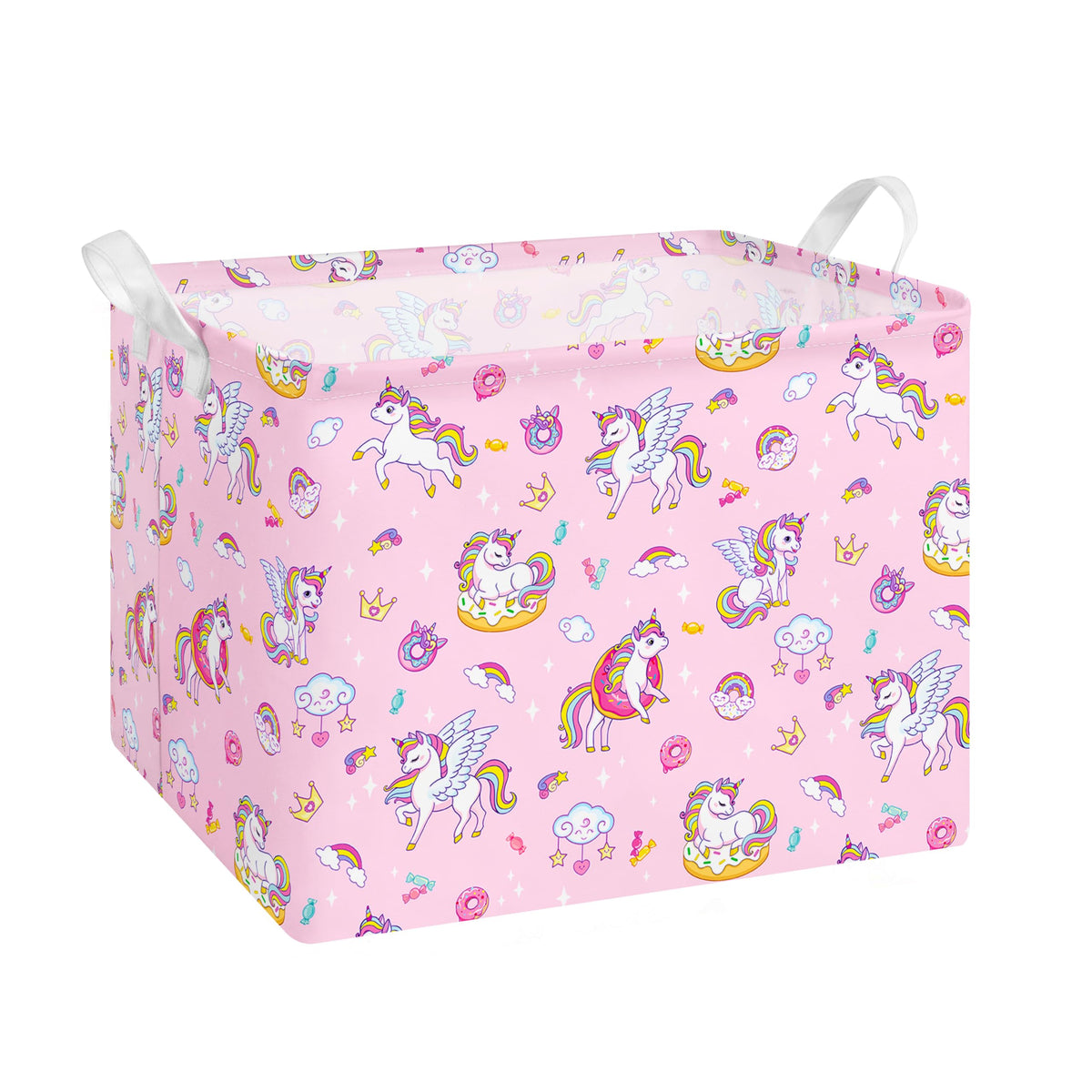 Collapsible Storage Basket Collapsible Fabric Laundry Basket with Handles