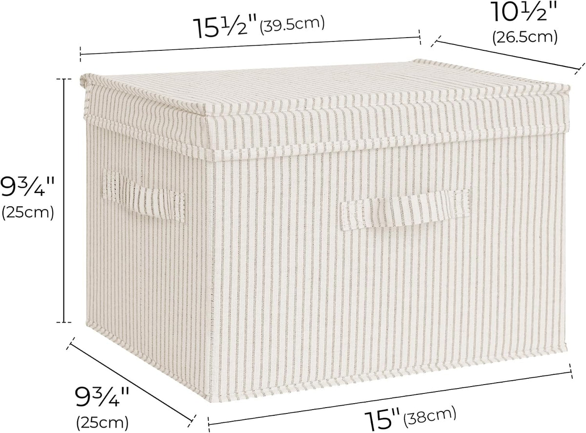 StorageWorks Fabric Storage Bins with Lids, Closet Storage Bins