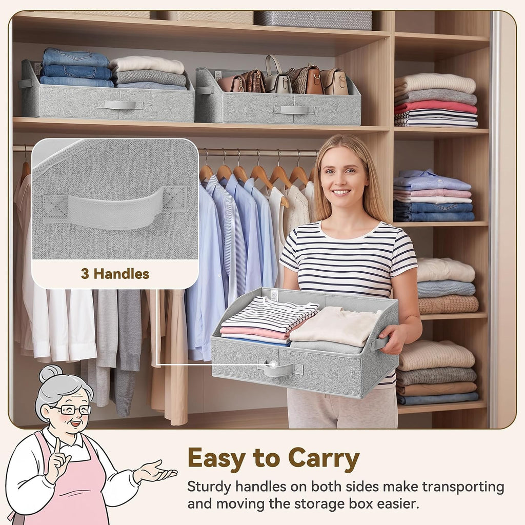 GRANNY SAYS Purse Organizer for Closet, Large, Gray, 3-Pack