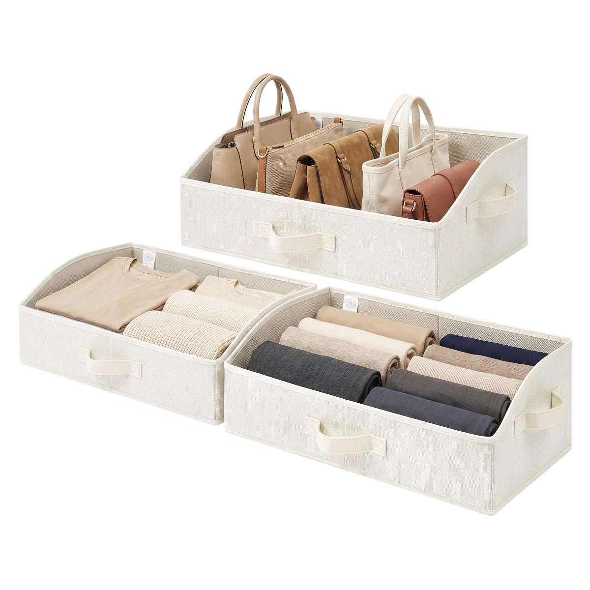 GRANNY SAYS Purse Organizer for Closet, Large, Gray, 3-Pack