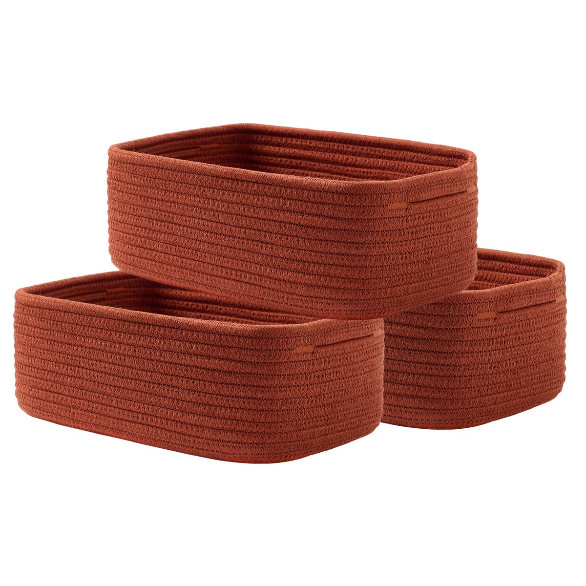KALLAX Small Woven Storage Basket for Organizing, 12 x 8 x 4.5 inch, 3 Pack