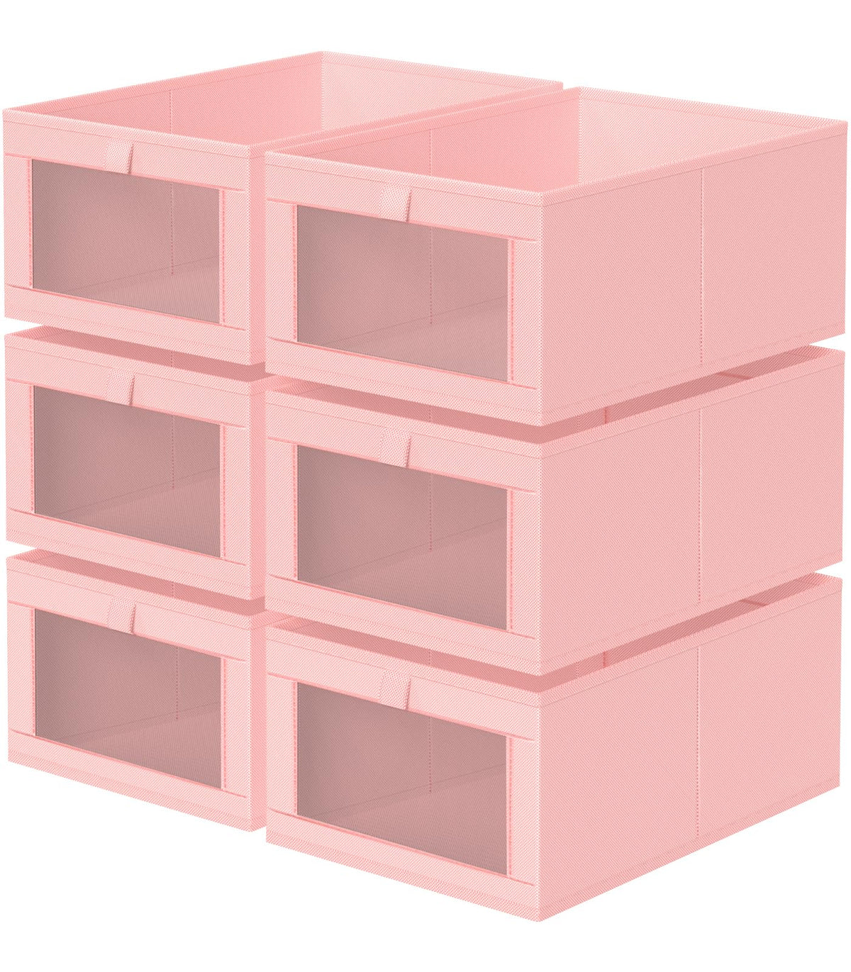 Criusia 6 Pack Linen Closet Organizers and Storage, Large Linen Closet Baskets for Organization, Foldable Storage Containers for Clothing, Towels, Toys, Jeans, Books, Shelves, Beige