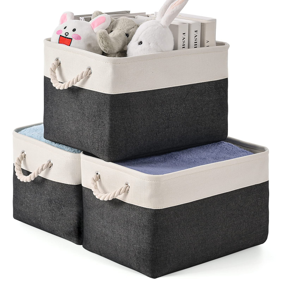 DUHEL Storage Baskets Bins 3 Pack