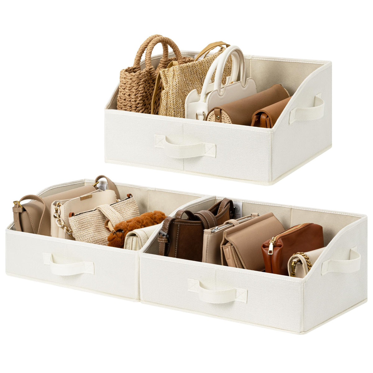 GRANNY SAYS Purse Organizer for Closet, Large, Gray, 3-Pack