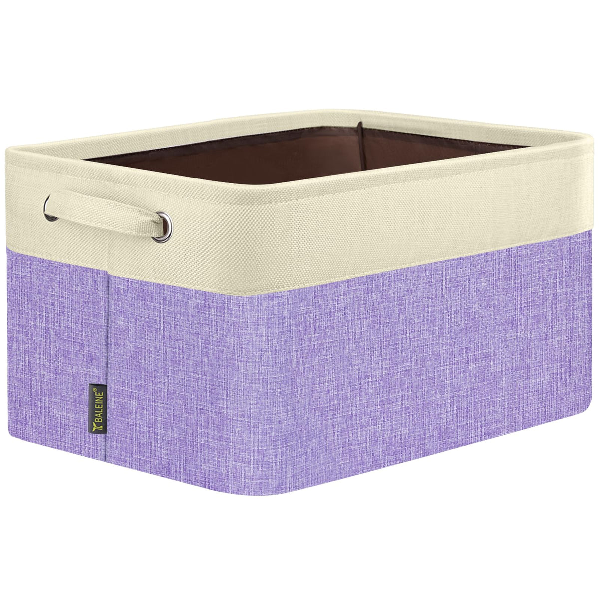 BALEINE 3 Pack Fabric Closet Storage Bins for Shelves, Linen Closet Organizers and Storage, Decorative Baskets for Organizing, Shelf, Clothes, Home, Office (Grey, 15"x11"x9.5")