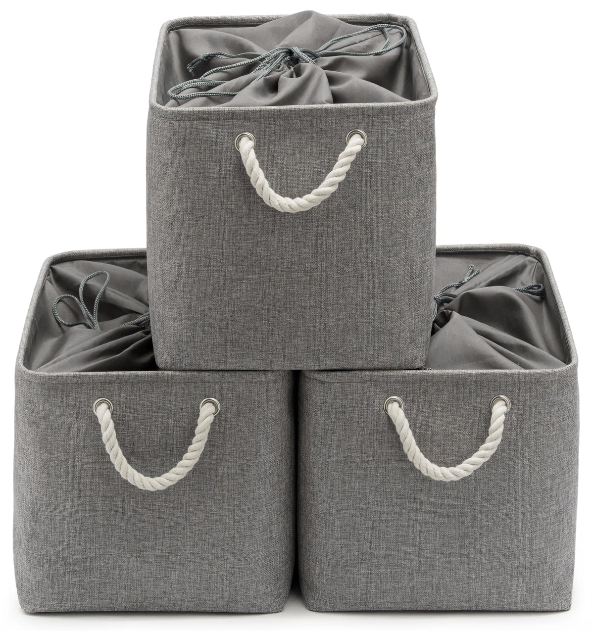 15.7x11.8x8.26 Inch Fabric Large Storage Bins with Handles 3 Pack