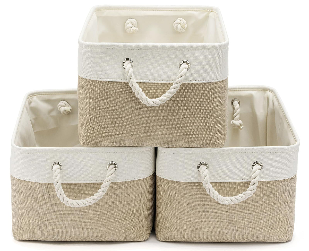 15.7x11.8x8.26 Inch Fabric Large Storage Bins with Handles 3 Pack