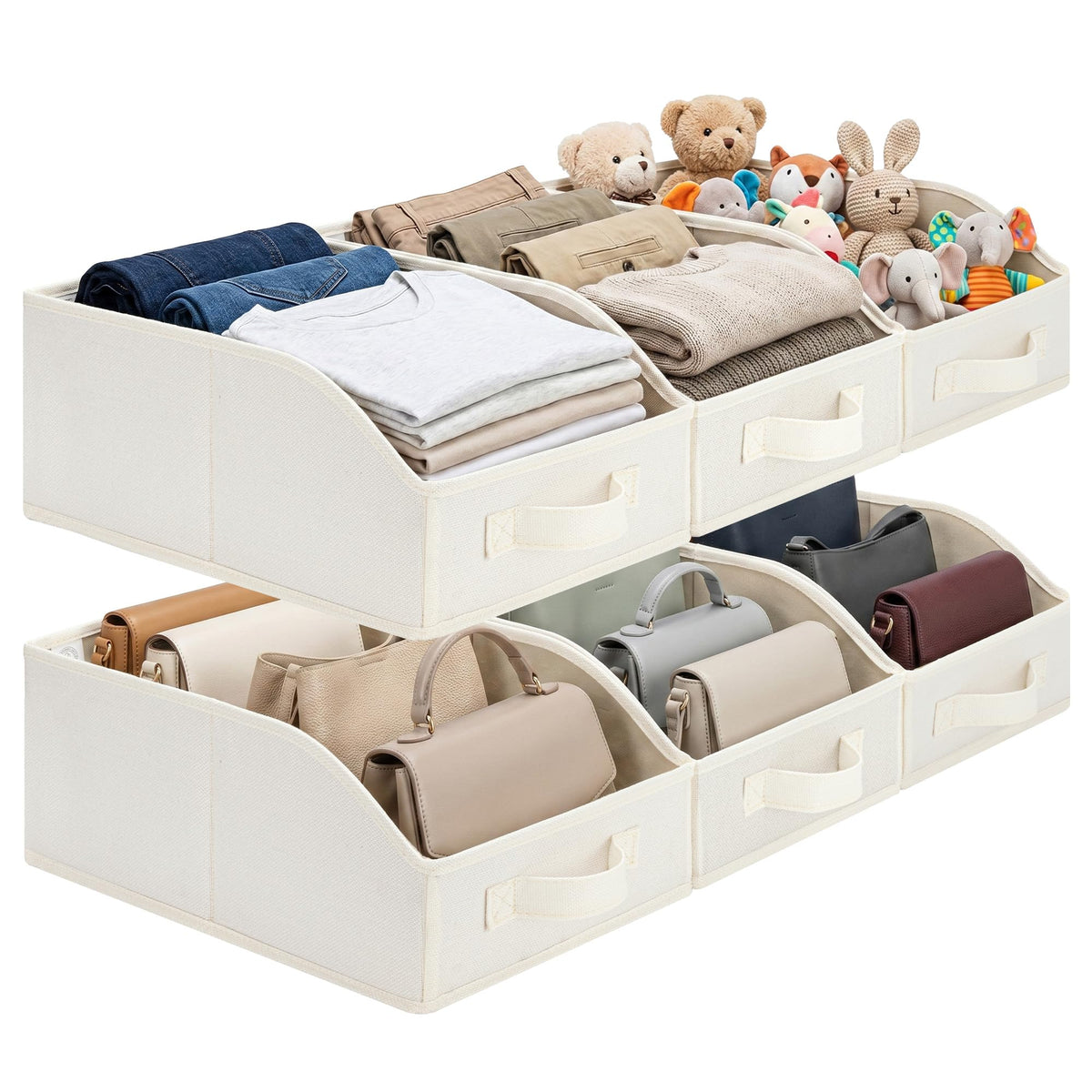 GRANNY SAYS Purse Organizer for Closet, Large, Gray, 3-Pack