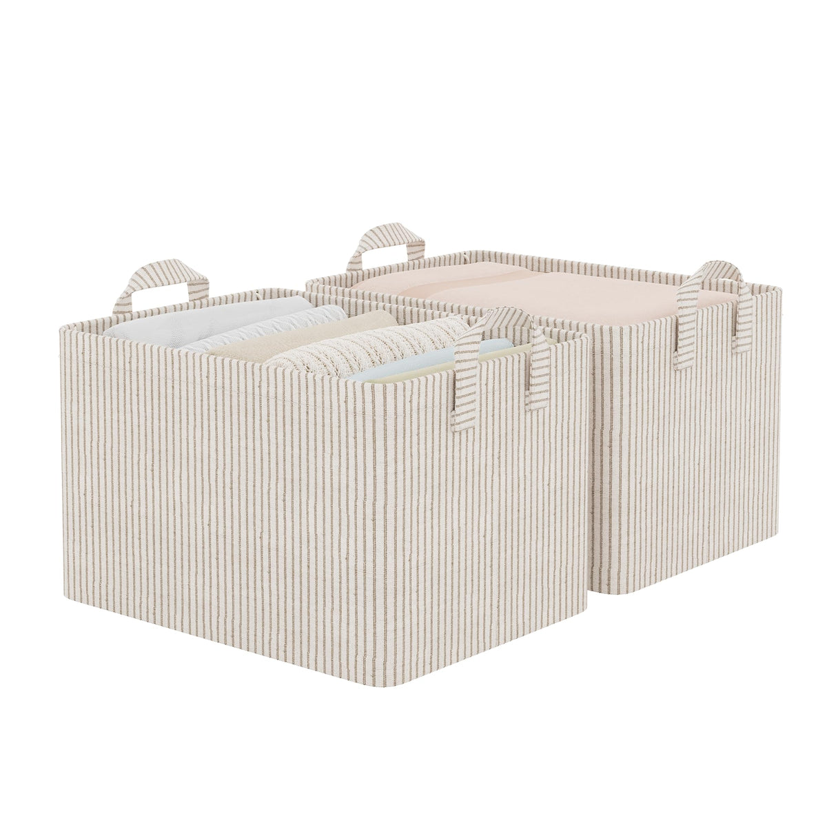 StorageWorks Storage Basket for Shelves, Storage Bins, Natural, 2-Pack