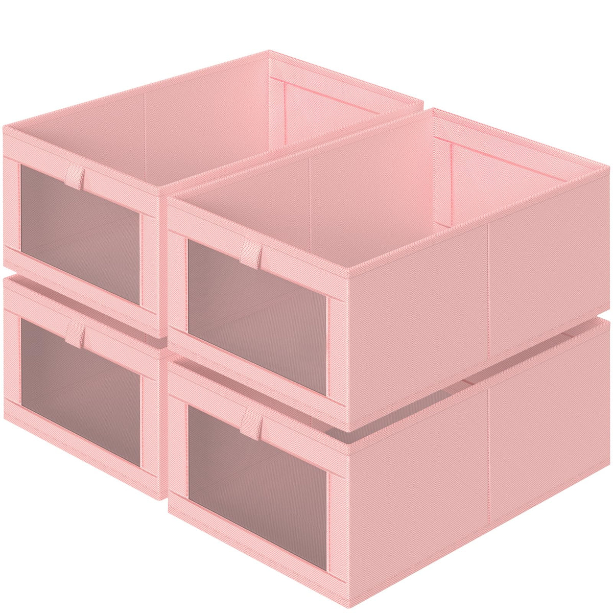 Criusia 6 Pack Linen Closet Organizers and Storage, Large Linen Closet Baskets for Organization, Foldable Storage Containers for Clothing, Towels, Toys, Jeans, Books, Shelves, Beige