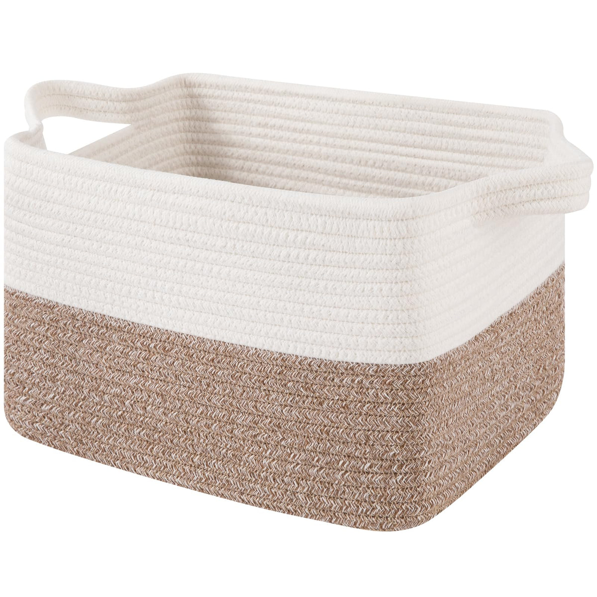 OIAHOMY 30L Woven Storage Basket for Shelves Baskets for Organizing Brown
