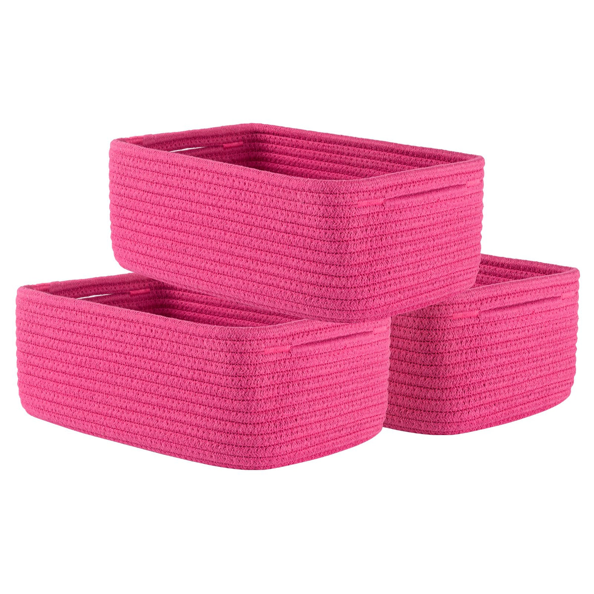KALLAX Small Woven Storage Basket for Organizing, 12 x 8 x 4.5 inch, 3 Pack