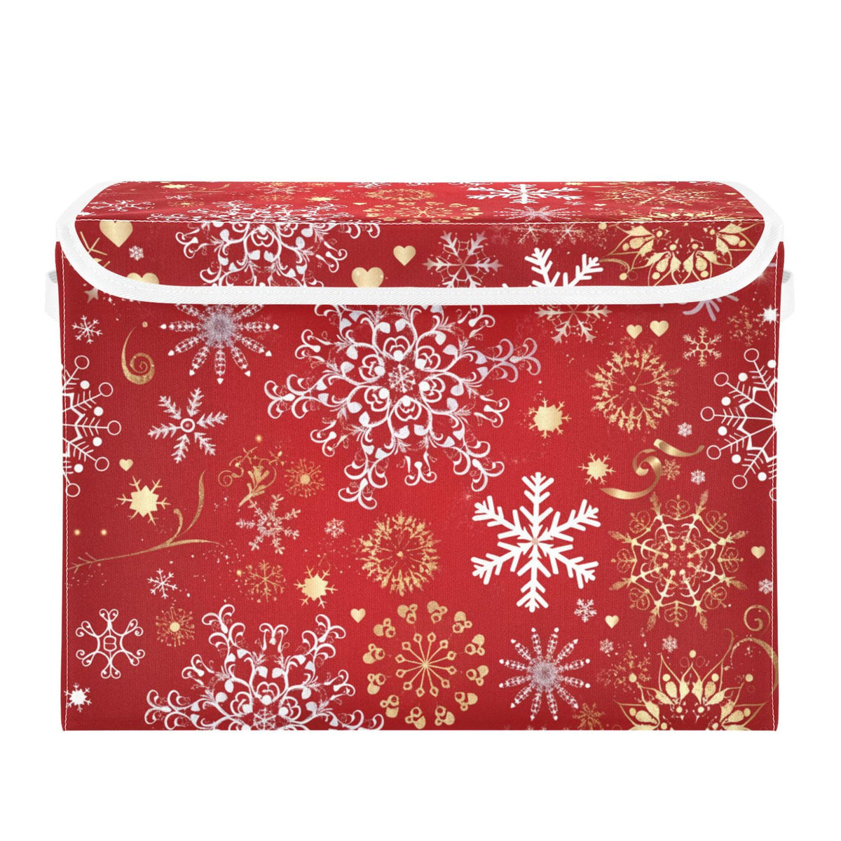 Vintage Colorful Herbs and Wild Flowers Floral Storage Bins with Lids and Carrying Handle,Foldable Storage Boxes Organizer Containers Baskets Cube with Cover for Home Bedroom Closet Office