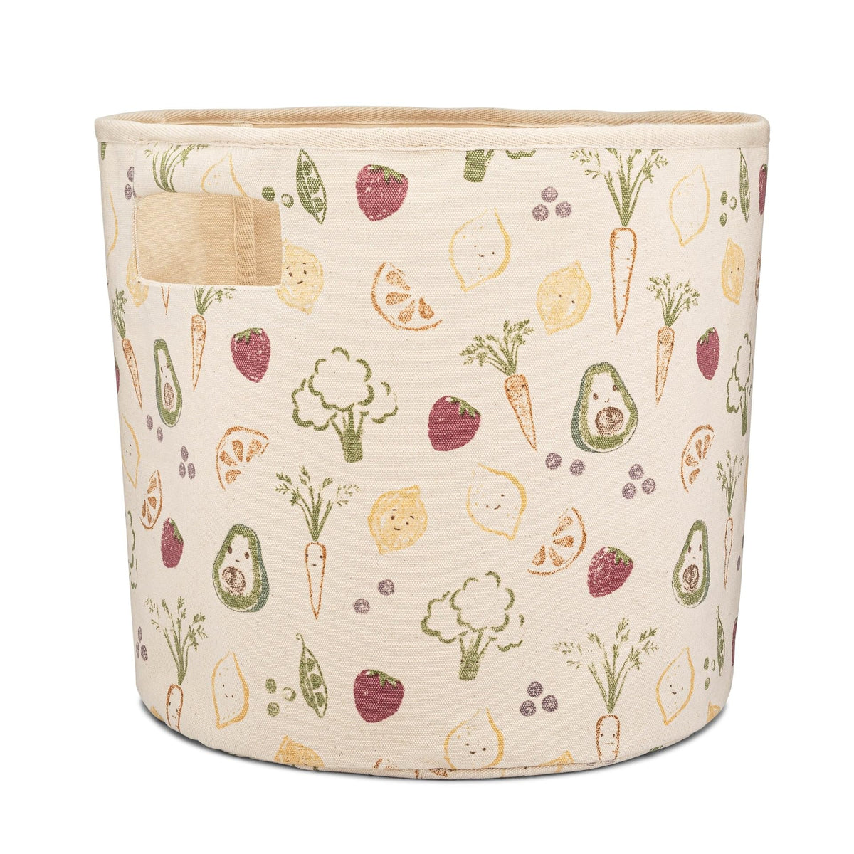 Crane Baby Fabric Round Nursery Storage Basket, Toy Storage, Woodland Nursery Decor, 13"x12", Toy Basket, Baby Storage Organizer, Toy Organizers and Storage Bins, Baby Organizers and Storage, Toy Bins