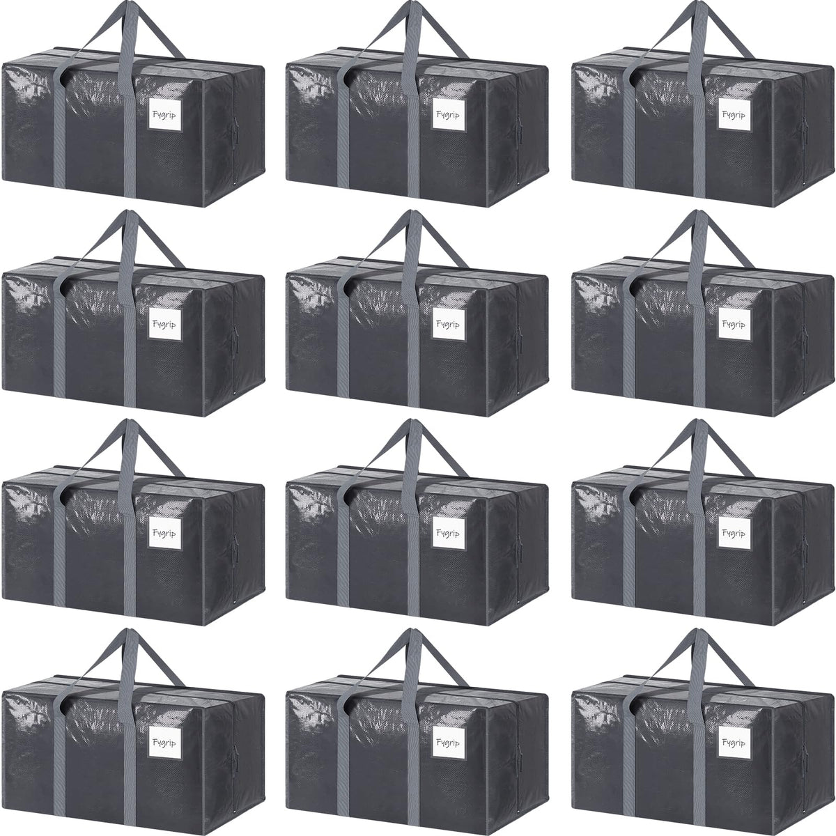 6 Pack Extra Heavy Duty Large Moving Bags with Strong Zipper, Dark Blue