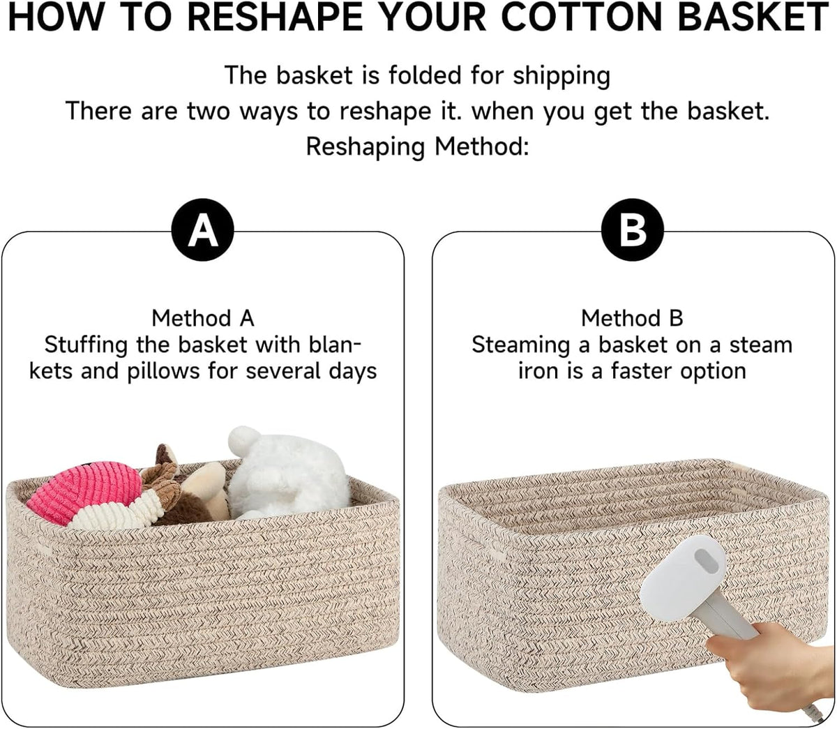 OIASKET 6 Pack Small Storage Baskets for Shelves, Basket for Organizing