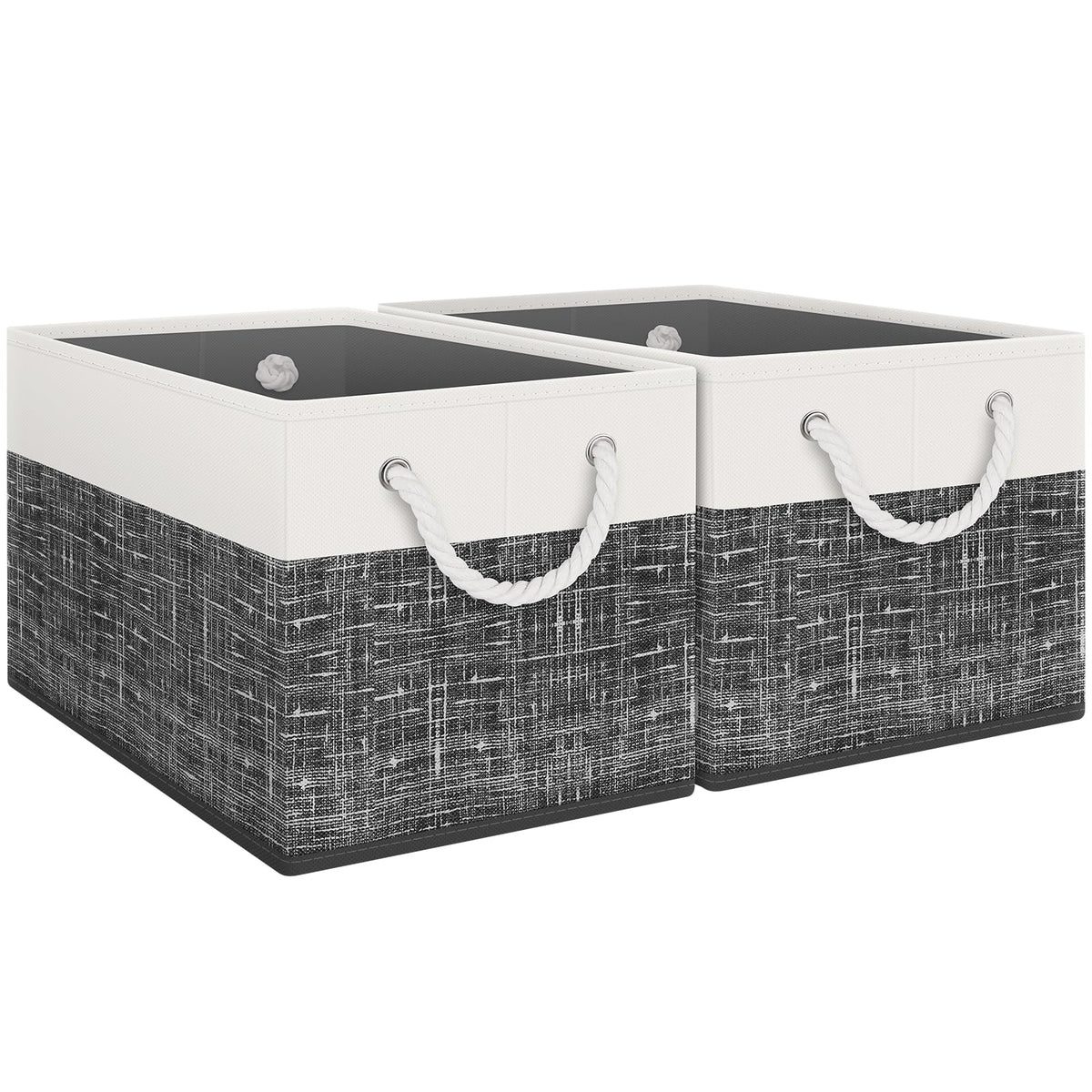 Fab totes Storage Bins Foldable Storage Baskets with Rope Handles