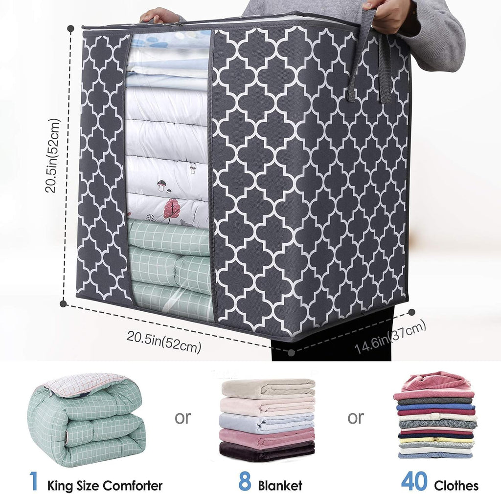 Storage Bags 3 Pack 100L Clothes Organization and Storage Containers