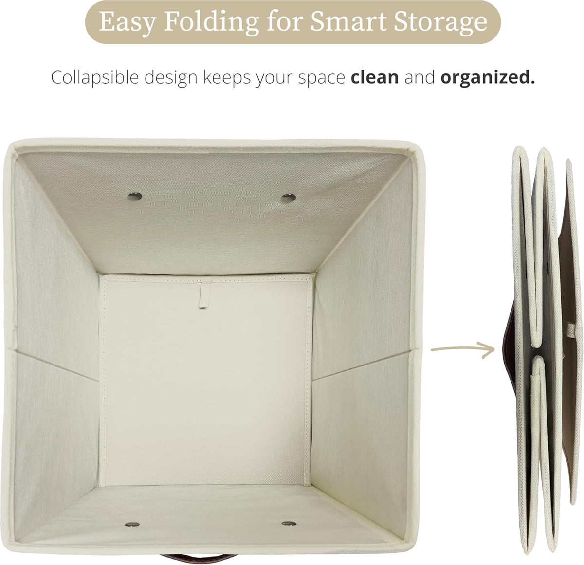 DECOMOMO Storage Bins, Cube Storage Bin with Labels