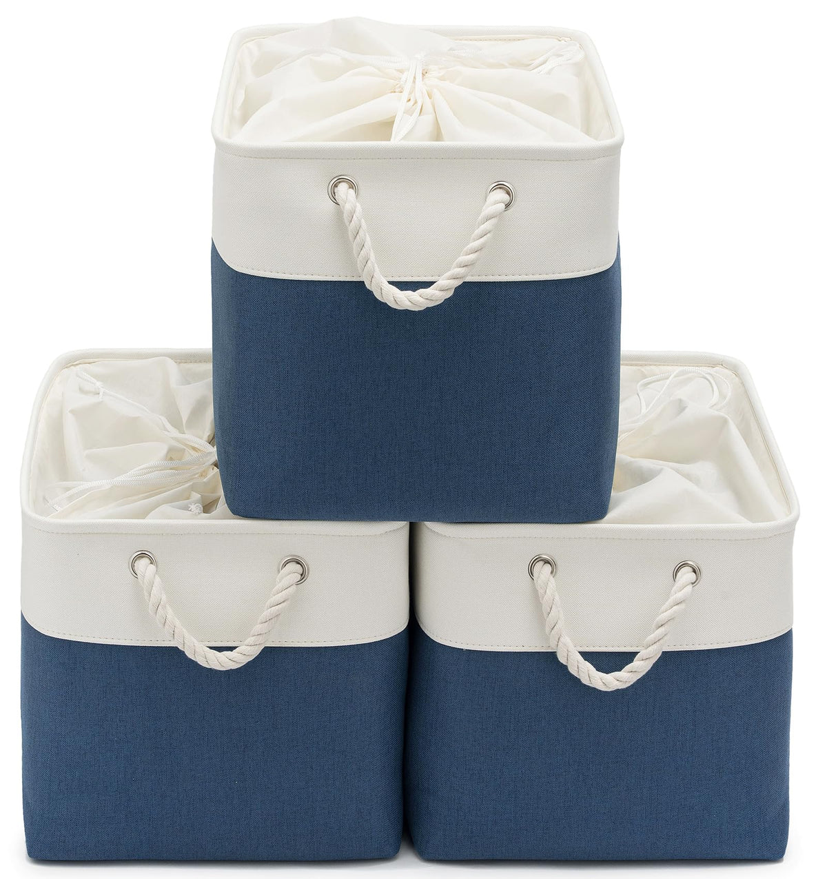 15.7x11.8x8.26 Inch Fabric Large Storage Bins with Handles 3 Pack