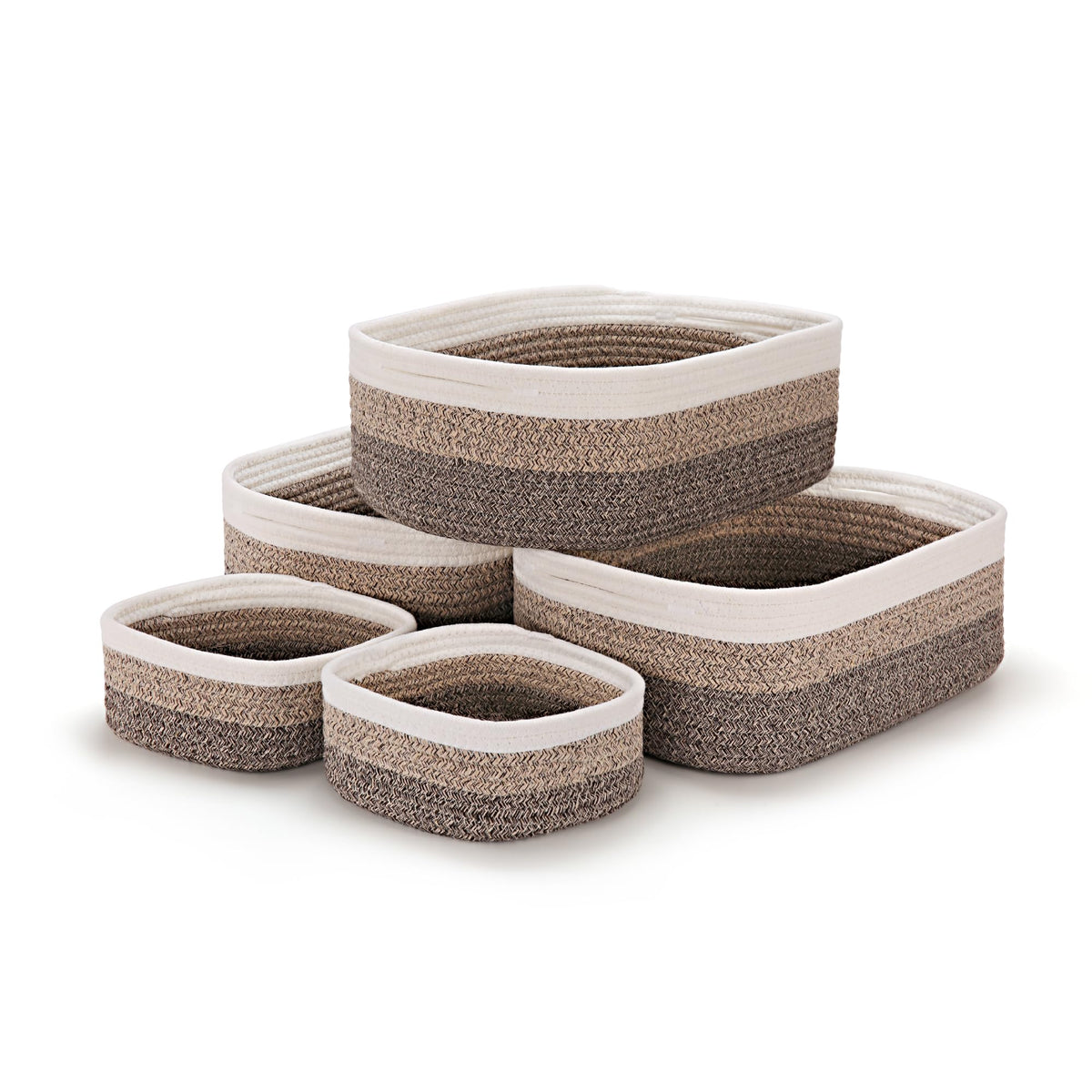 Storage Baskets for Shelves, 4 Pack, 2 Sizes Organizer Bins