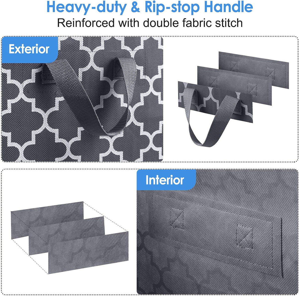 Storage Bags 3 Pack 100L Clothes Organization and Storage Containers