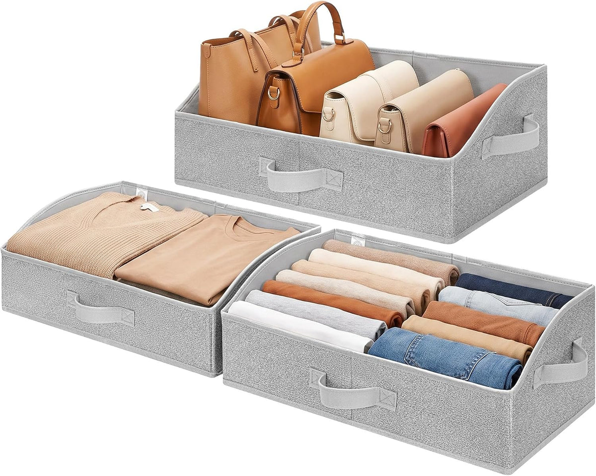 GRANNY SAYS Purse Organizer for Closet, Large, Gray, 3-Pack