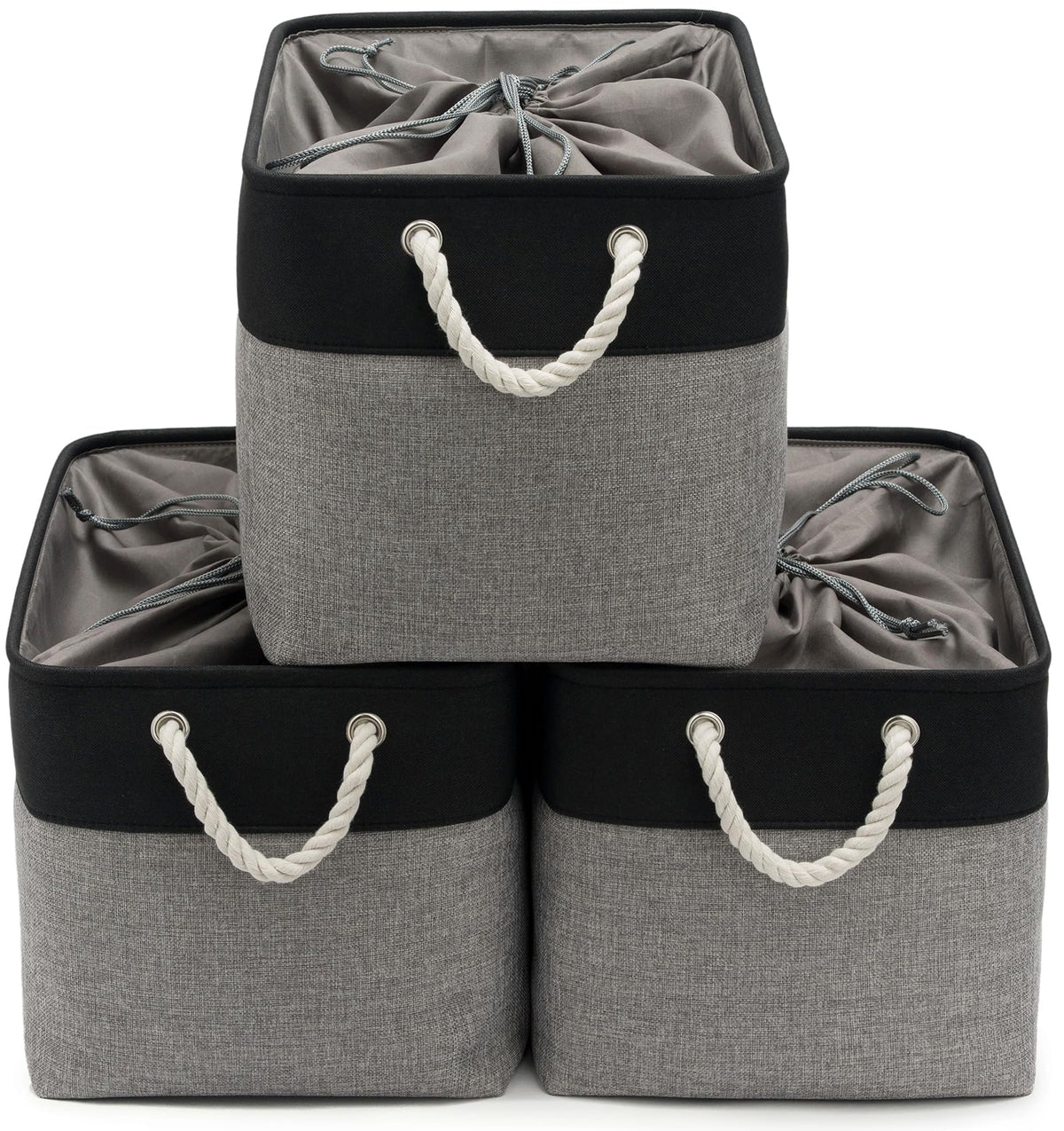 15.7x11.8x8.26 Inch Fabric Large Storage Bins with Handles 3 Pack