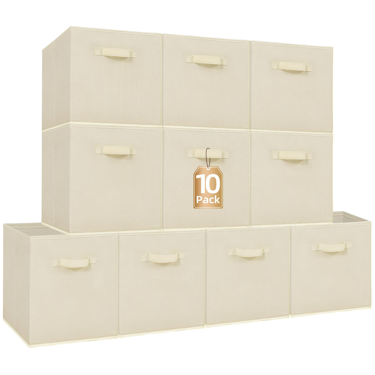 STORAGE MANIAC Storage Cubes, 11 Inch 6 Pack Collapsible Fabric Shelf Bins