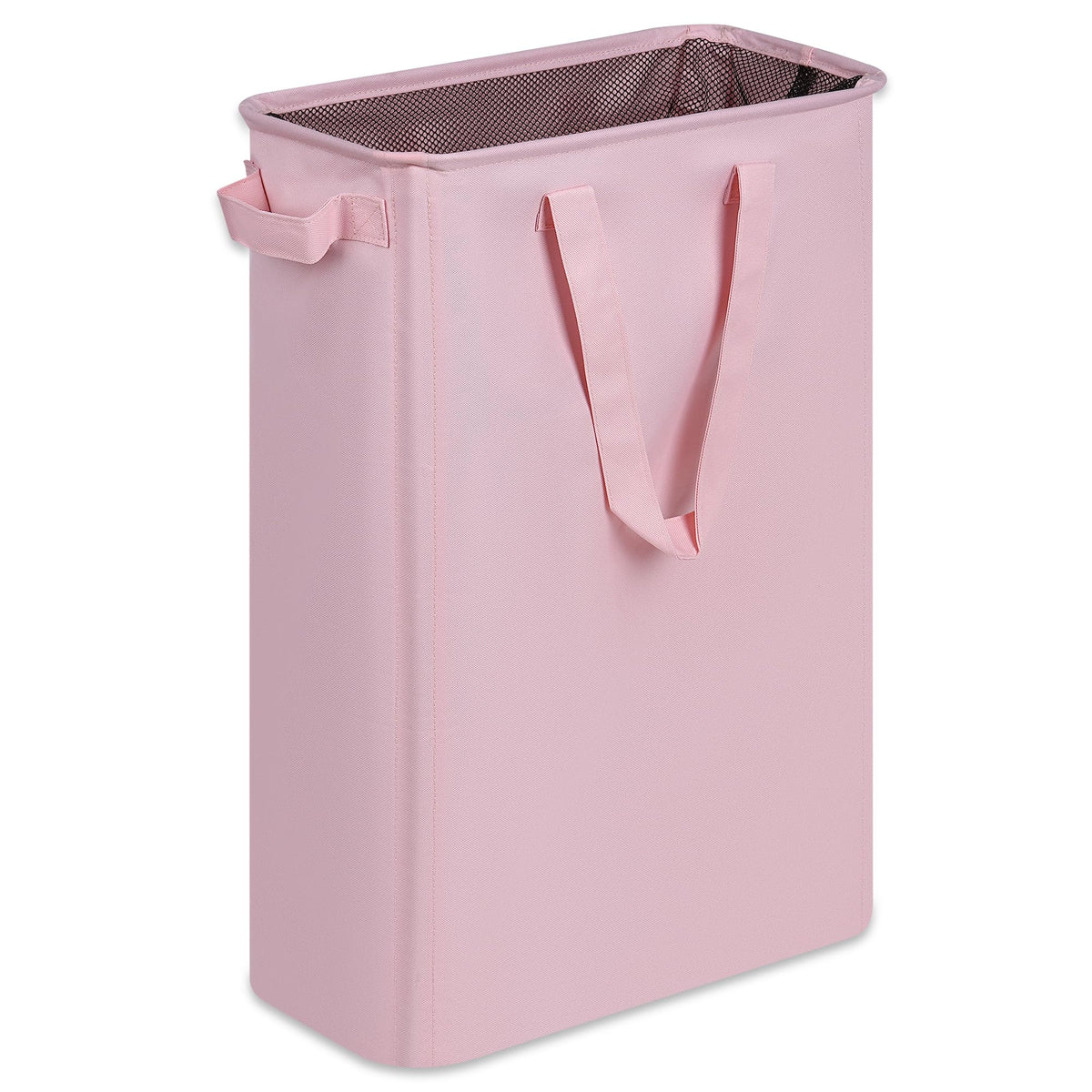 efluky Slim Laundry Basket, Narrow Laundry Hamper with Handles, Collapsible Dirty Clothes Hamper, Tall Laundry Bin for Laundry Room, Dorm and Bedroom, 12.7 Gallons(48L) Beige