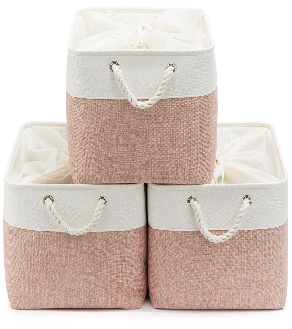 15.7x11.8x8.26 Inch Fabric Large Storage Bins with Handles 3 Pack