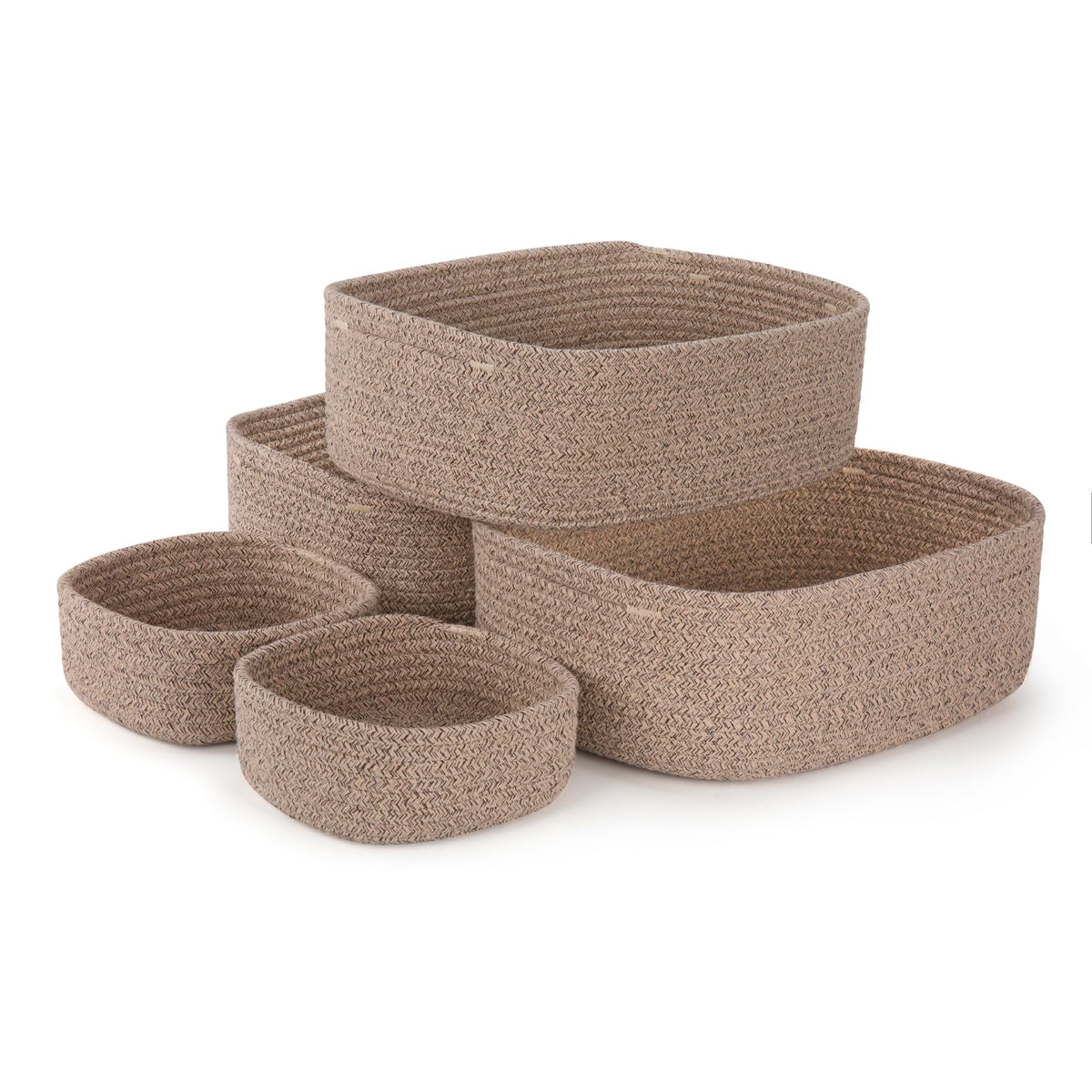 Storage Baskets for Shelves, 4 Pack, 2 Sizes Organizer Bins
