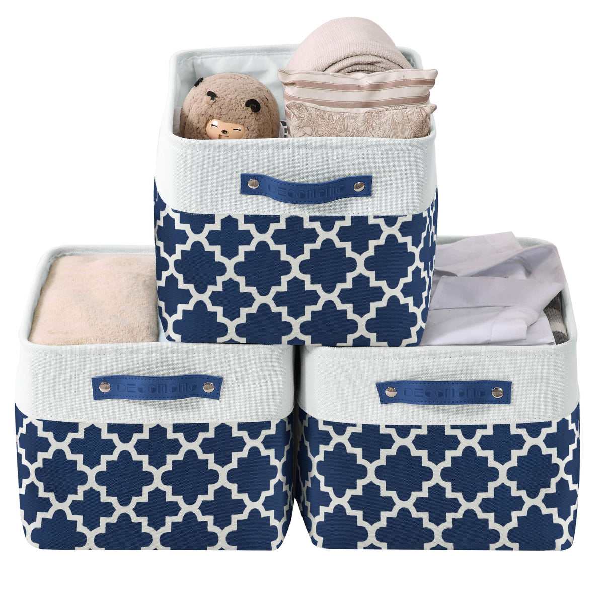 DECOMOMO Storage Bins, Large Fabric Storage Baskets for Shelves 1 Pack