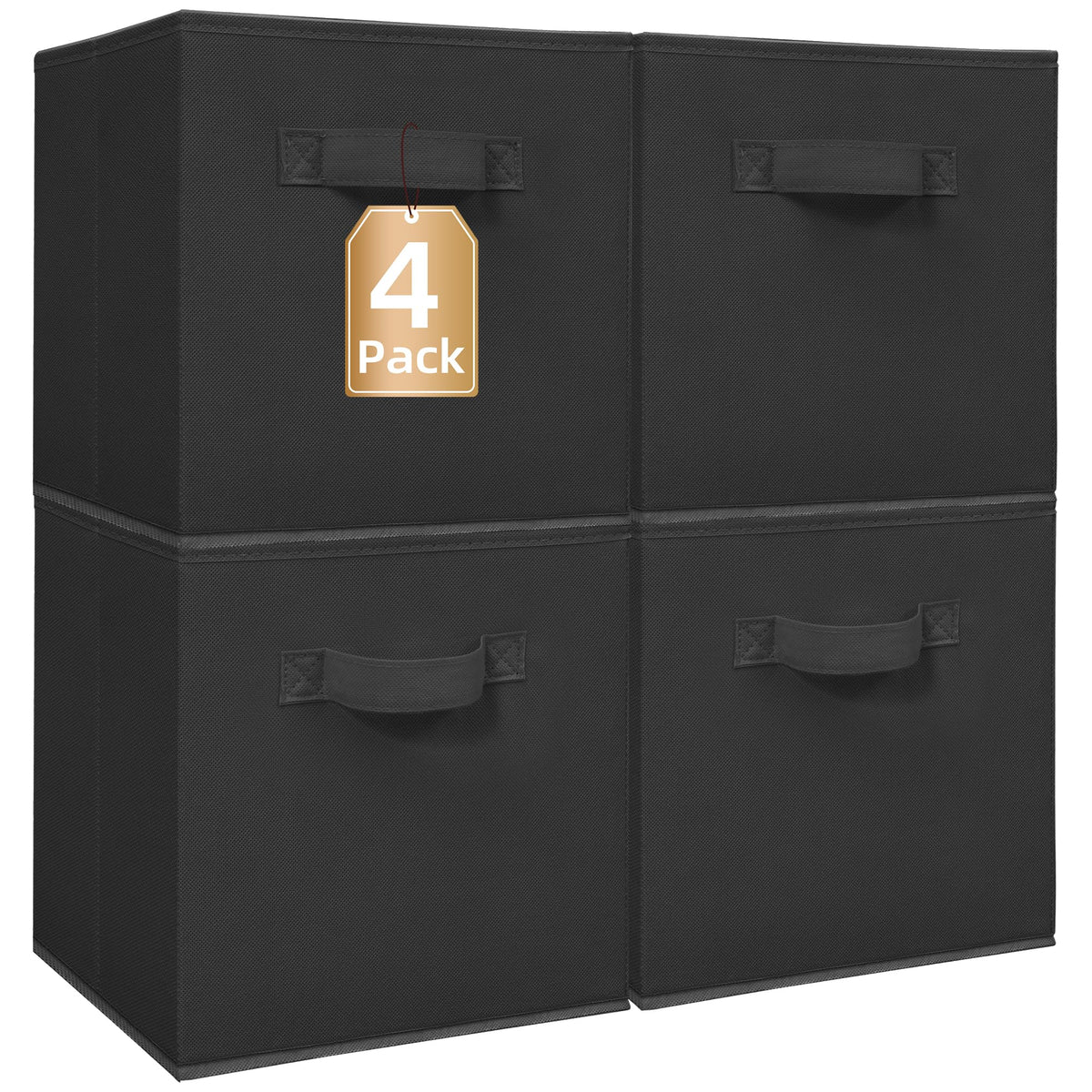 STORAGE MANIAC Storage Cubes, 11 Inch 6 Pack Collapsible Fabric Shelf Bins