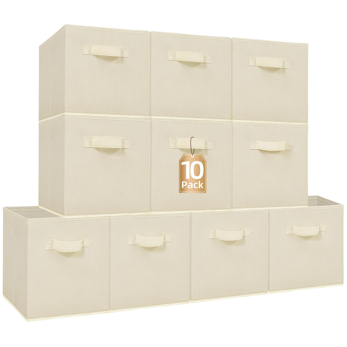 STORAGE MANIAC Storage Cubes, 11 Inch 6 Pack Collapsible Fabric Shelf Bins