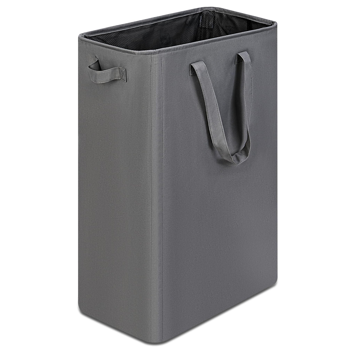 efluky Slim Laundry Basket, Narrow Laundry Hamper with Handles, Collapsible Dirty Clothes Hamper, Tall Laundry Bin for Laundry Room, Dorm and Bedroom, 12.7 Gallons(48L) Beige