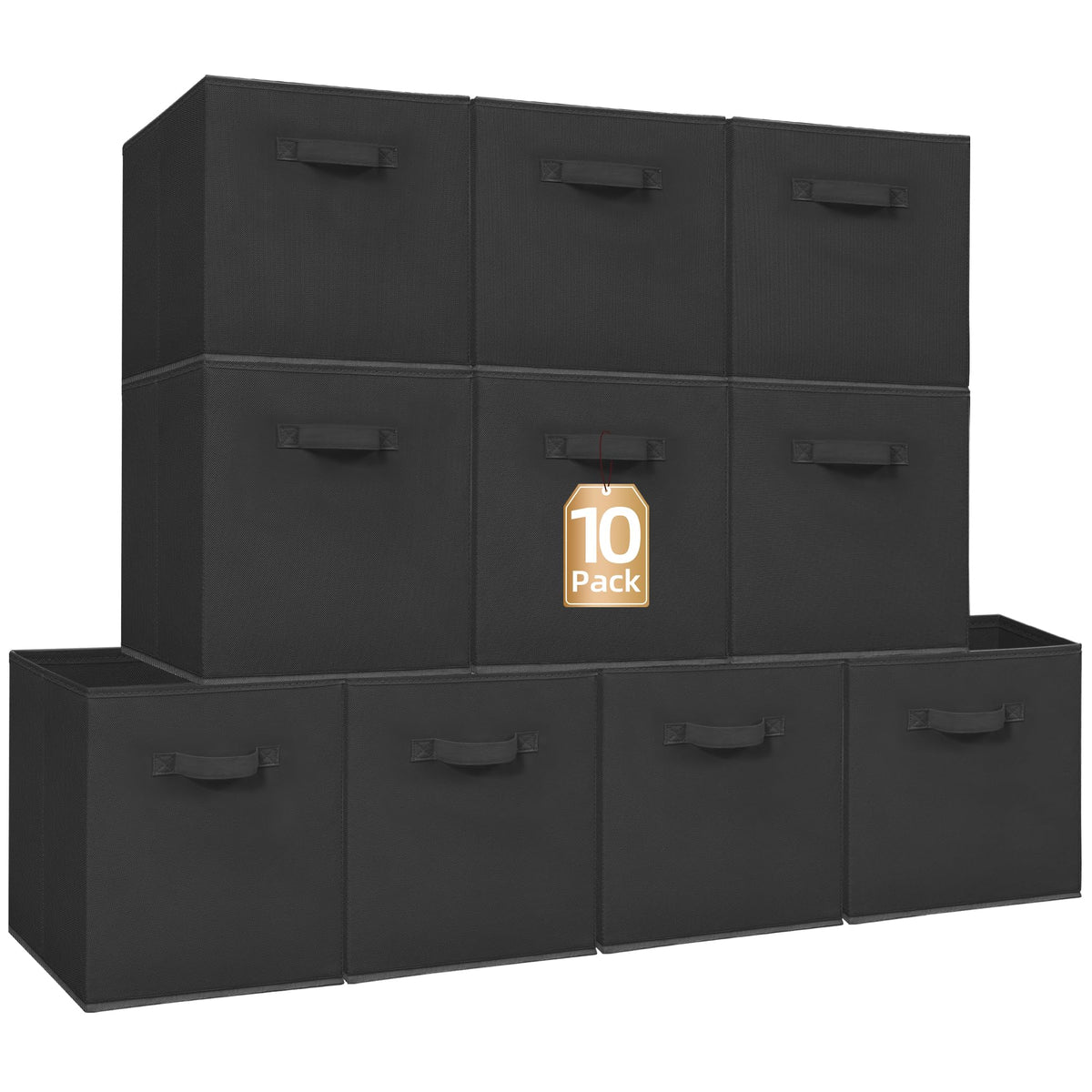 STORAGE MANIAC Storage Cubes, 11 Inch 6 Pack Collapsible Fabric Shelf Bins