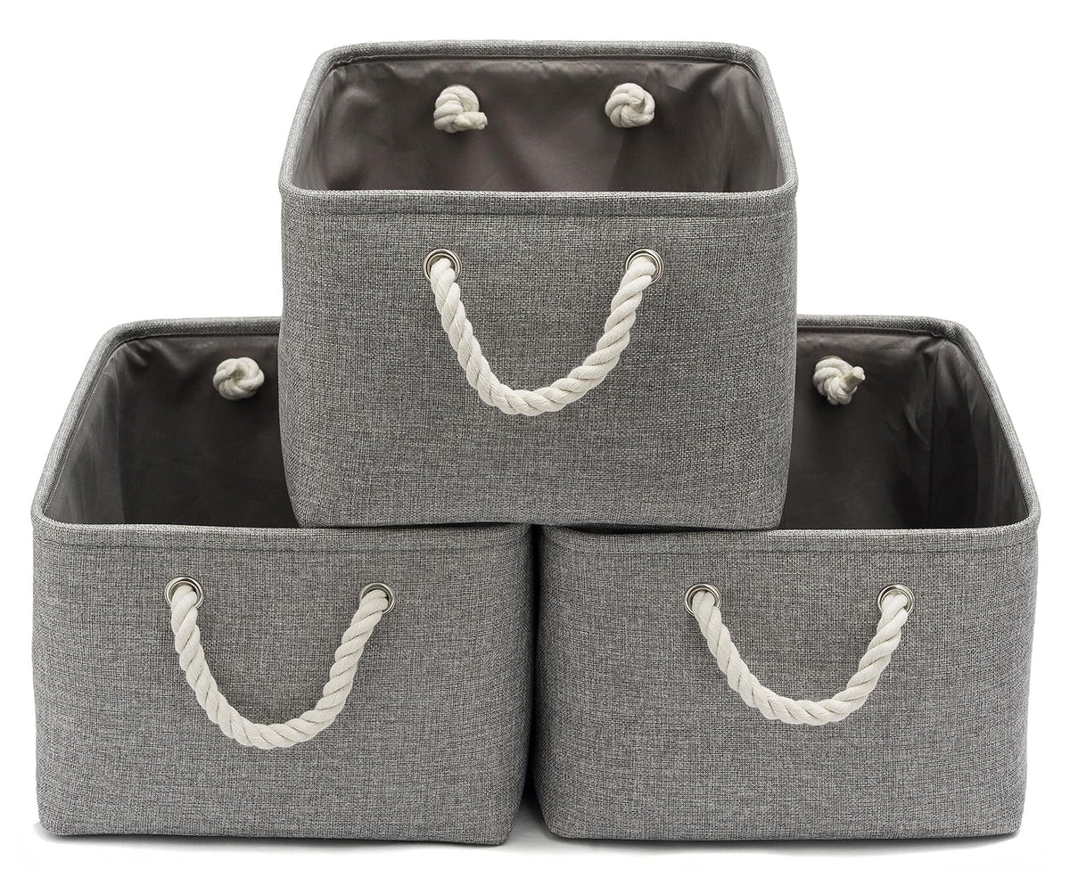 15.7x11.8x8.26 Inch Fabric Large Storage Bins with Handles 3 Pack